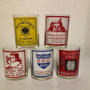 5 Drinking Barware Lowball Glasses